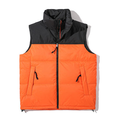 New Color Matching Men's Down Leisure Vest Short