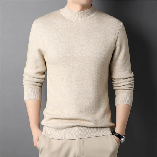 Men’s Half Turtleneck Sweater - Slim Fit Knit Pullover