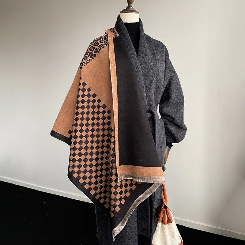 New Design Winter Two-Sided Jacquard Cashmere Scarves