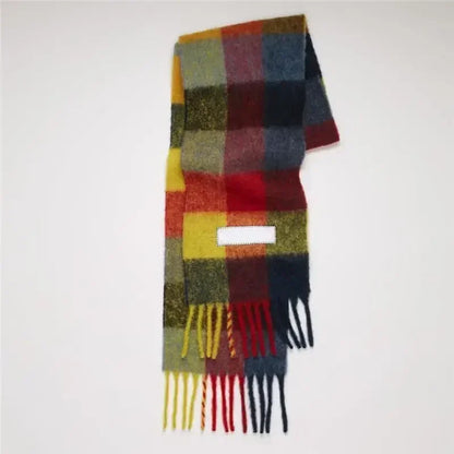 Stylish Thick Plaid Scarf – Winter Warmth and Comfort