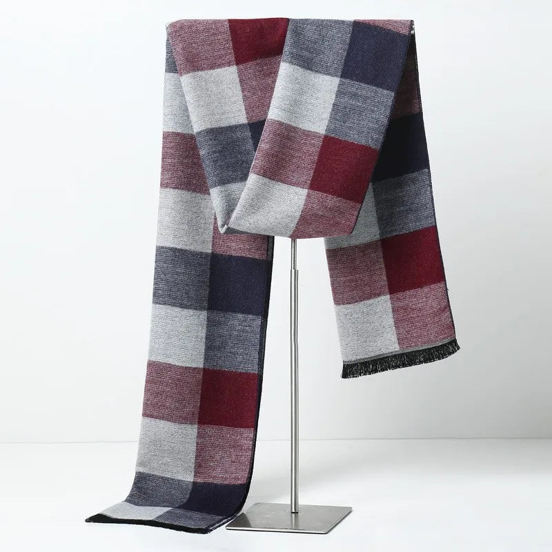 Men's Cashmere Scarf – Elegant Winter Warm Wrap for Business and Casual Wear