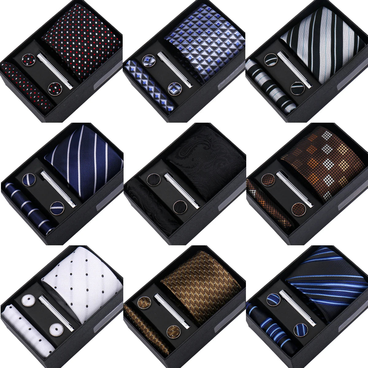 Elegant Men's Necktie Gift Set – Perfect for Business and Formal Occasions