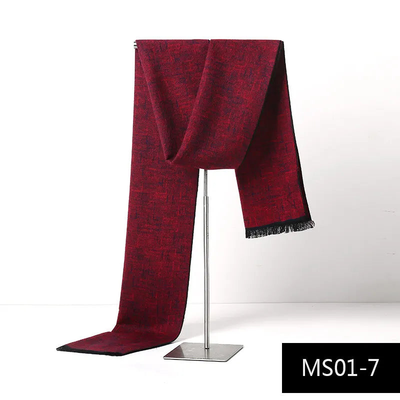 Men's Cashmere Scarf – Elegant Winter Warm Wrap for Business and Casual Wear