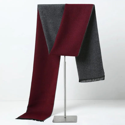 Men's Cashmere Scarf – Elegant Winter Warm Wrap for Business and Casual Wear