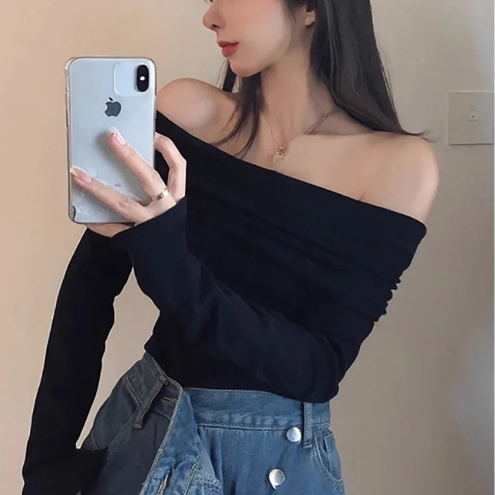 Off Shoulder Long Sleeve Top