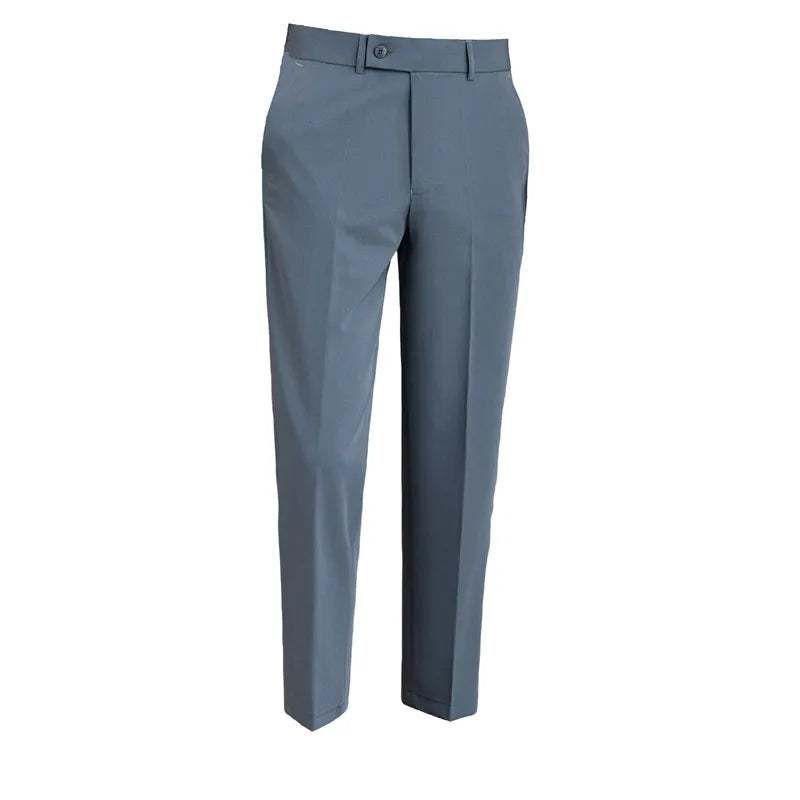 Men’s Slim Fit Suit Pants – Smart Casual Ankle-Length Trousers for Summer