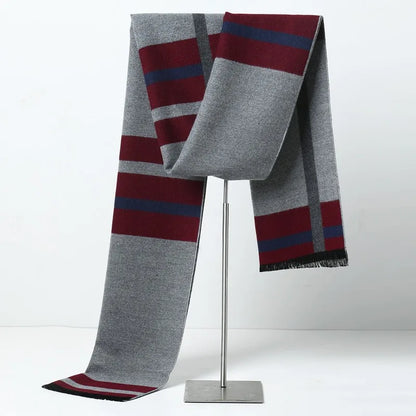 Men's Cashmere Scarf – Elegant Winter Warm Wrap for Business and Casual Wear