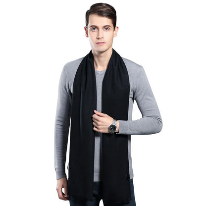 Men's Cashmere Scarf – Elegant Winter Warm Wrap for Business and Casual Wear